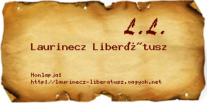 Laurinecz Liberátusz névjegykártya